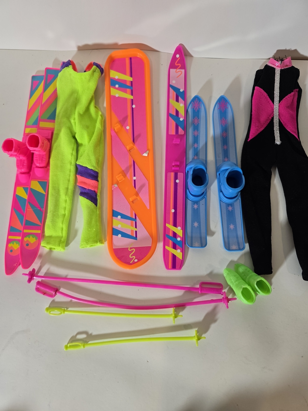 1990s Mattel Barbie Winter Sport Accessories